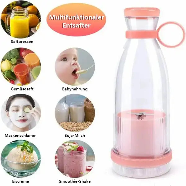 420ML Electric Juicer Cup Portable Juicer Mixer Usb Charge Fresh Fruit Juice Personal Blender Smoothie Ice Maker For Travel