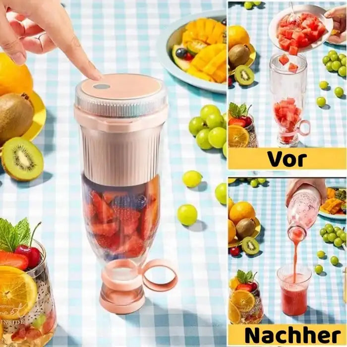 420ML Electric Juicer Cup Portable Juicer Mixer Usb Charge Fresh Fruit Juice Personal Blender Smoothie Ice Maker For Travel