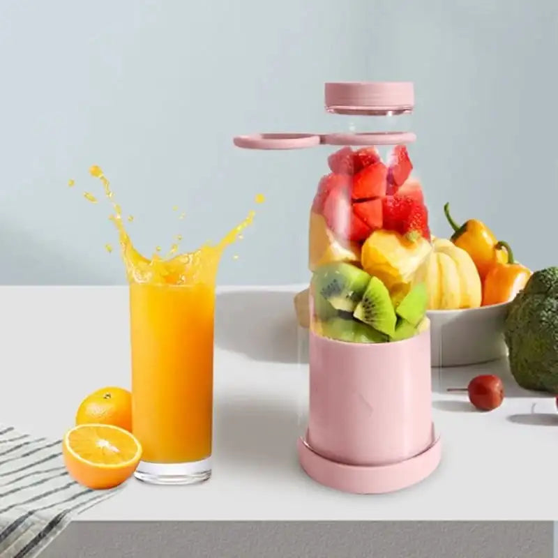 420ML Electric Juicer Cup Portable Juicer Mixer Usb Charge Fresh Fruit Juice Personal Blender Smoothie Ice Maker For Travel
